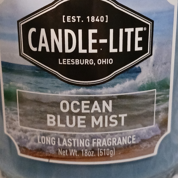 NWT! CANDLE-LITE OCEAN BLUE MIST 18oz - Picture 4 of 7